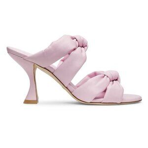 NWT STUART WEITZMANPlaya 85MM Knotted Leather Slides in bloom pink size 9